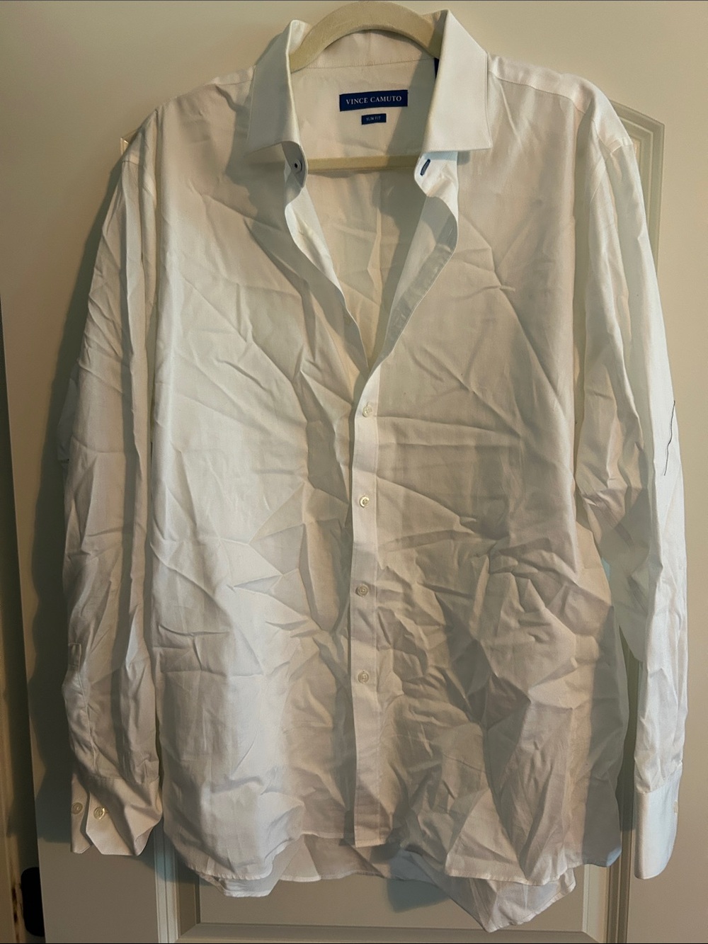 Vince Camuto Men's White Button-Front Dress Shirt